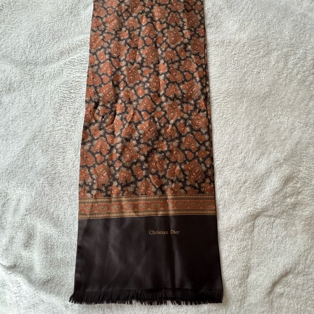 Christian Dior Silk Paisley Scarf